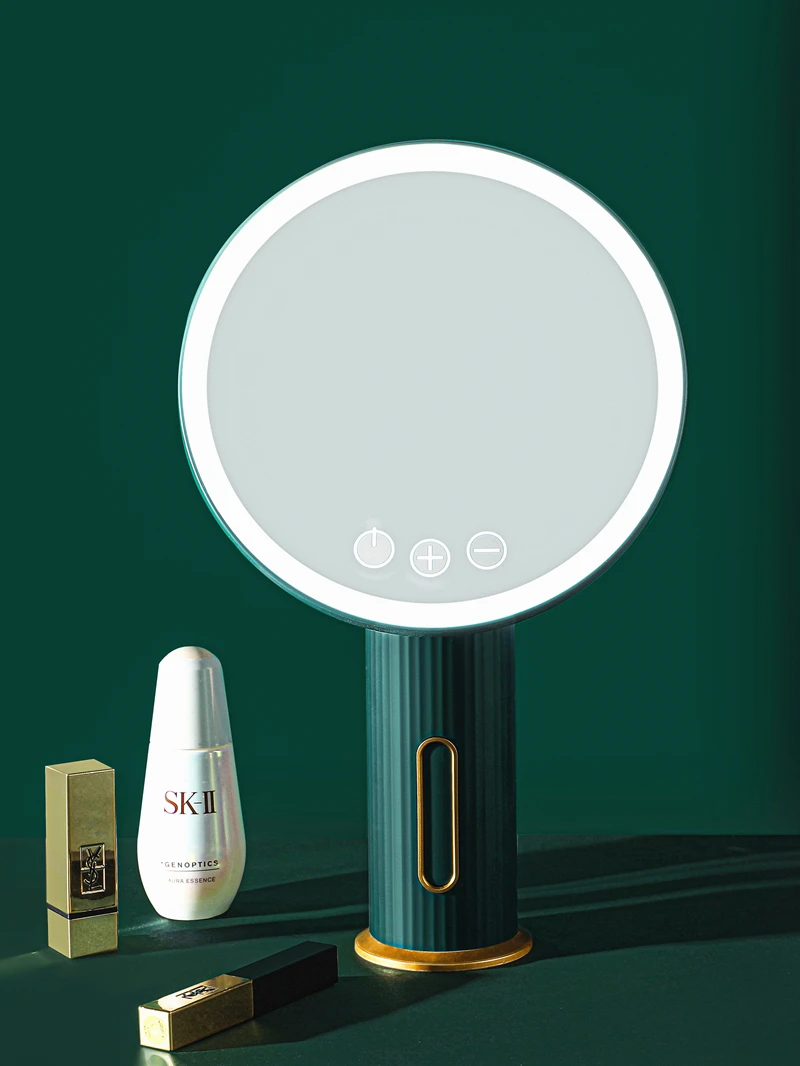 Огледало с висока Разделителна способност Козметично Огледало със Светлина Домашен Тоалетка Спалня в Общежитието Десктоп Умно Джобно Огледало 0