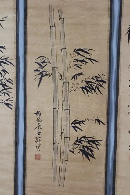 Китайски старинни колекция Диаграма Джън Баньцяо от бамбук мастило 4