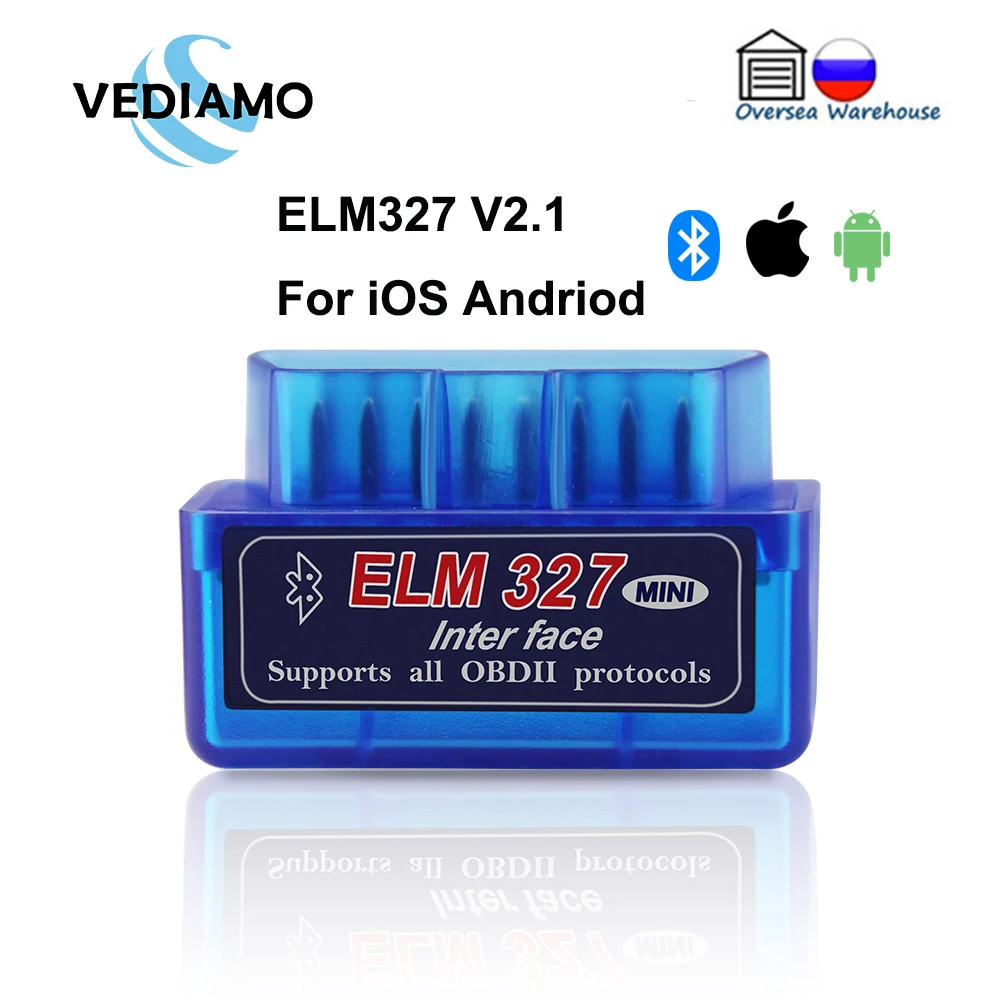 ELM327 V2.1 OBD2 Авто Диагностичен скенер Bluetooth 4.0 За Автоматично сканиране FasLink X за iPhone и Android ELM 327 OBD2 Безплатно обновяване 0