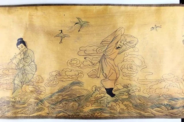 Подаръци от колекцията на древната китайска калиграфия и живопис с декоративни стенописи - Осем Безсмъртни, които пресичат морето 2
