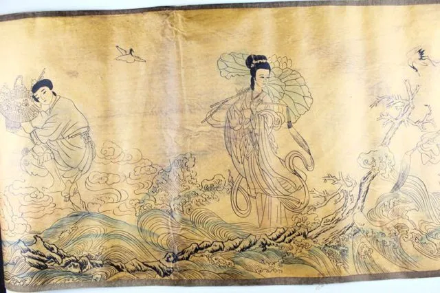 Подаръци от колекцията на древната китайска калиграфия и живопис с декоративни стенописи - Осем Безсмъртни, които пресичат морето 3
