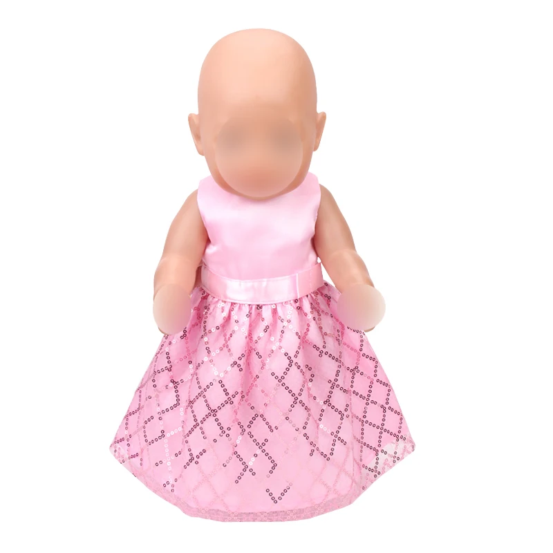 Облекло за кукли, вечерна рокля в различни стилове, подходящи за кукли-бебета 43 см и кукли-момичета от 18 инча, аксесоари за дрехи f396-f399 0