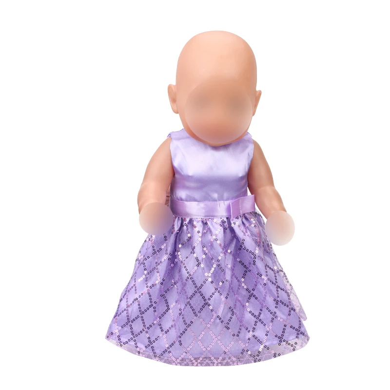 Облекло за кукли, вечерна рокля в различни стилове, подходящи за кукли-бебета 43 см и кукли-момичета от 18 инча, аксесоари за дрехи f396-f399 1