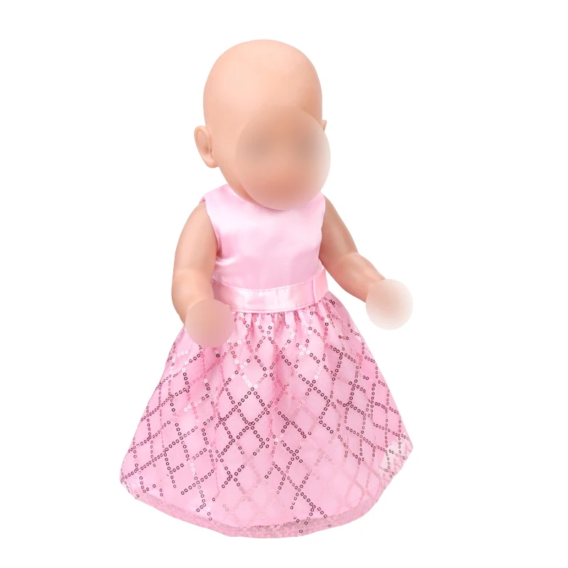 Облекло за кукли, вечерна рокля в различни стилове, подходящи за кукли-бебета 43 см и кукли-момичета от 18 инча, аксесоари за дрехи f396-f399 2