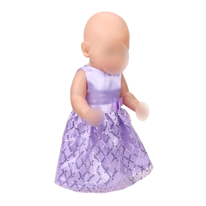 Облекло за кукли, вечерна рокля в различни стилове, подходящи за кукли-бебета 43 см и кукли-момичета от 18 инча, аксесоари за дрехи f396-f399 4