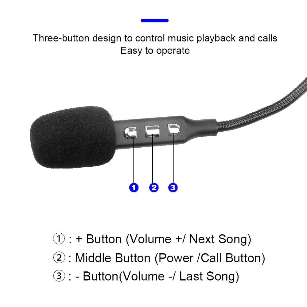 Bluetooth 5,0 Слушалки Със защита от смущения За мотоциклетни Каска За езда, Свободни ръце, Слушалки, Слушалки За Мотоциклетни Шлем 1