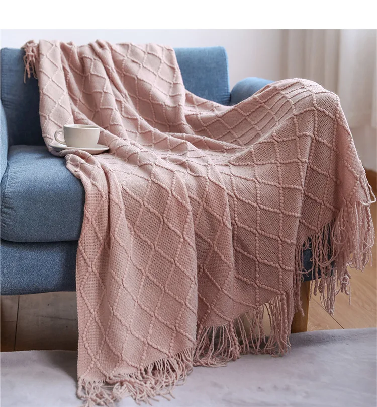 130*230 см Вязаное одеяло на дивана пискюл одеяло офис климатик одеяло на прозореца килим лятна дрямка одеяло 1