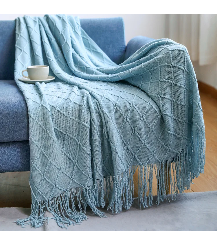 130*230 см Вязаное одеяло на дивана пискюл одеяло офис климатик одеяло на прозореца килим лятна дрямка одеяло 3