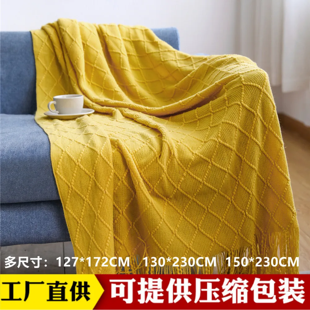 130*230 см Вязаное одеяло на дивана пискюл одеяло офис климатик одеяло на прозореца килим лятна дрямка одеяло 4