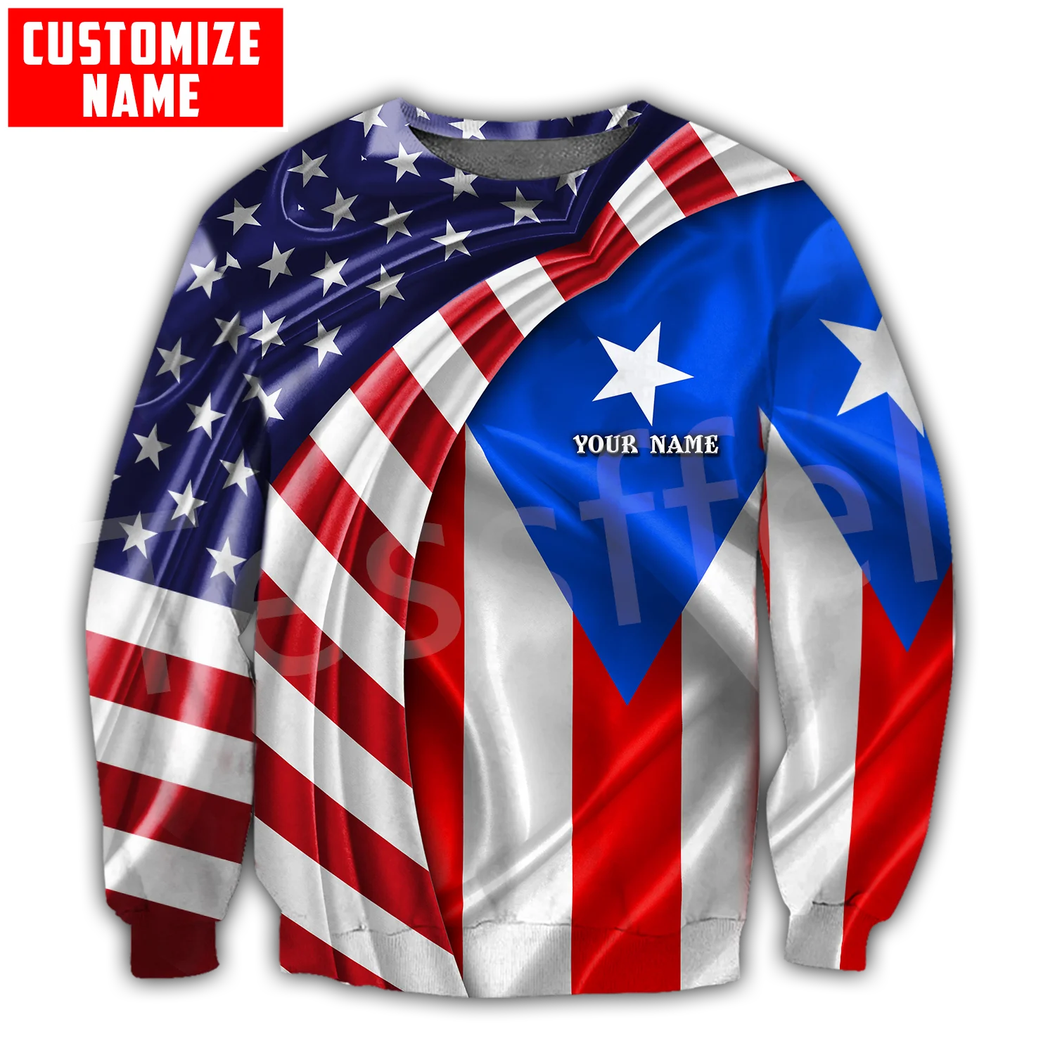 Tessffel най-Новият Флаг на Страната Пуерто Рико Taino Карибско Море Татуировка Harajuku Пуловер 3DPrint Мъжки/Женски Смешни Ежедневни Блузи X8 2