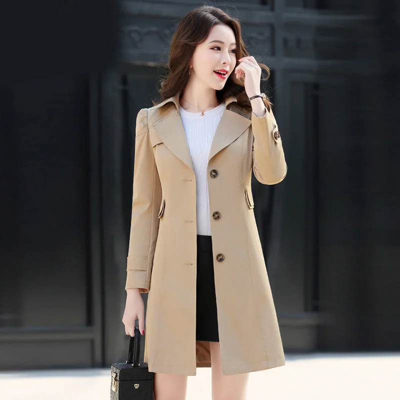 Дамски палта и якета в корейски стил, Дамски Тренч, Пролетно-есенна Топ, Дамски ветровка средна дължина от Габардина Zm 5