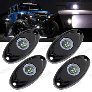 4 Pod led рок-Лампа Комплект за Jeep ATV Suv, Офроуд Автомобил, Камион, лодка Водоустойчив светят led неонови Светлини.