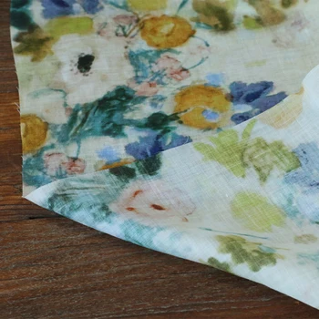 Качествена кърпа рами Растение цвете печат шевна Пола покривка завеса САМ чанта tissus