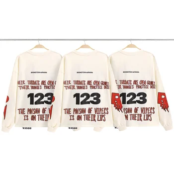 Хип-Хоп Змия RRR123 Тениска За Мъже и Жени е 1:1 Дрехи-високо качество RRR 123 Тениска с Дълъг Ръкав, Тениски