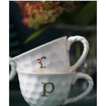Кратко Златни Букви Керамични Чаши кафе, чаша Чай с мляко офис Чаши, Прибори за напитки е най-Добрият подарък за приятелите и семейството си