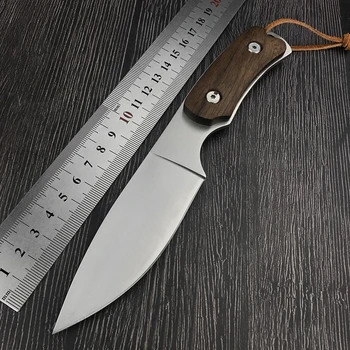 8,9 см Директен Нож От Неръждаема Стомана, Тактически Инструмент За Самозащита, Малък Ловен Нож За Оцеляване На Открито, Спасителна Котва Нож EDC