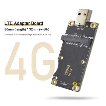 4G LTE Промишлен мини адаптер, PCIe към USB адаптер с гнездо за SIM карта за безжичен модул WWAN / LTE 3G / 4G