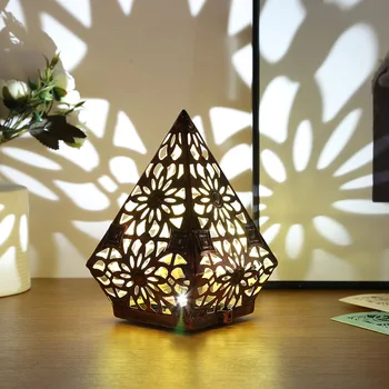 Полярна Звезда под лампа Бохемски 3D Проекцията на Кухи Лампа на Проектора Геометричен Лампа Метална Желязо и Кухи Лампа