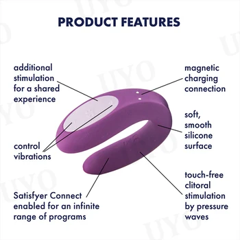 Satisfyer Double Joy силиконови секс играчки за двойки 10 вибрации UYO водоустойчиви вибратори за жени магазин вибратор с управлението на приложение