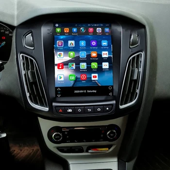 Android 11 2Din Вертикален екран Tesla стил Авто Стерео Радио GPS Wifi BT Плейър За Ford Focus 2012-2018 Мултимедиен Плеър