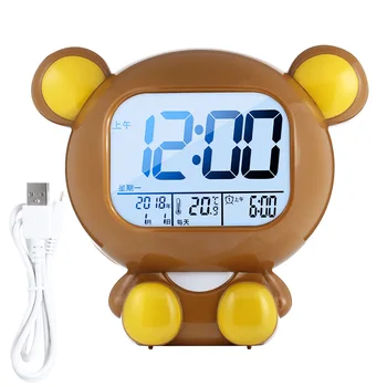 Led Digital Alarm Clock, Акумулаторна Батерия Електрически Сън Творчески Сладък Alarm Clock Детски Естетически Карикатура Despertador Тенис На Декор Reloj