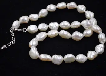 Колие от култивирани сладководни перли в стил барок 9-10 мм