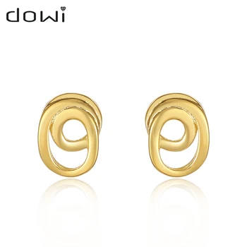 Dowi Прости Модни Обеци за Пиърсинг на Хрущяла Златен Цвят, Малки Обеци-Маншет-Карамфил за Жени, Мъже, Модни Бижута, Подаръци 2022
