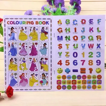 Дисни пъзел урок книжкараскраска принцеса ранното образование когнитивна цифров английска книжка за оцветяване с илюстрации за обучение подарък