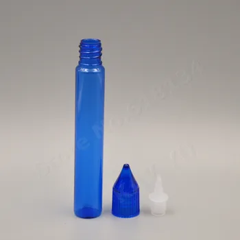 3800шт 15 мл дръжка бутилка синя пластмасова бутилка-краен за течности с капкомер, PET бутилки с обикновена винт на капака на едро