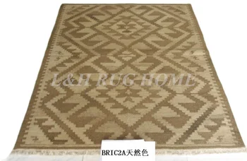 Безплатна доставка 6,5 'X8,7'килим килими, ръчно плетени вълнени килими, Пакистан, Турция стил килим.Килим килим с естествен цвят