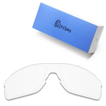 Glintbay Точен монтаж кристално чисти сменяеми лещи и черна гума комплект за слънчеви очила Oakley EVZero Pitch