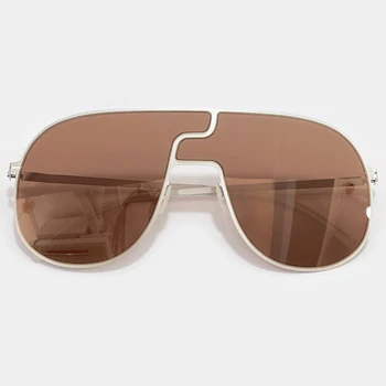 2021 Модерен Луксозен Брендовый Дизайн Goggle Tendance Женски Мъжки Слънчеви Очила С Рамки От Алуминиеви UV400 Защитни Нюанси Gafas De Sol Mujer