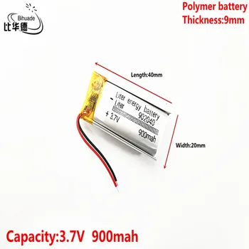 Литровата енергийна батерия Добро качество 3,7 В, 900 mah 902040 Полимерна литиево-йонна /литиево-йонна батерия за таблети, GPS, mp3, mp4