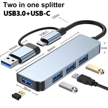 USB3.0 Тип C Зарядно устройство C USB HUB 4 port USB 2.0 Hub PD TF Карта Hub на 3.0 USB Адаптер Станция Ултра-Преносим Концентратор на данни