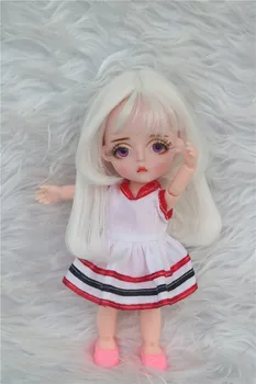 16 см Модерен Мини-Перука BJD Кукла Гъвкави Става Кукли За Момичета 3D Големи Очи Красива Скъпа Играчка 