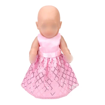 Облекло за кукли, вечерна рокля в различни стилове, подходящи за кукли-бебета 43 см и кукли-момичета от 18 инча, аксесоари за дрехи f396-f399