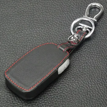 Jingyuqin Keyless Smart Remote Key Case Ключодържател 2 Бутона за Toyota Camry Авалон Авалон RAV4 и Land Cruiser Нов Кожен Калъф