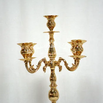 84 см височина посеребренный позлатен метален домашен сватбен канделябр свещници, свещници свещник