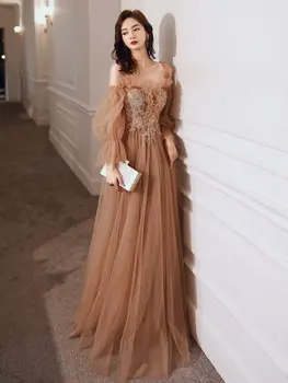 светло кафява дълга рокля средновековна рокля на кралицата от Епохата на Възраждането Викториански cosplay Belle Топка