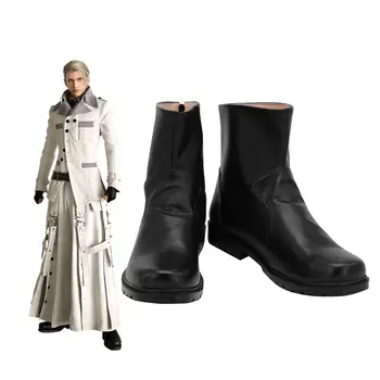 Final Fantasy VII Римейк на Rufus Shinra Cosplay Обувки Черна Кожена Обувки По Поръчка Всички размери