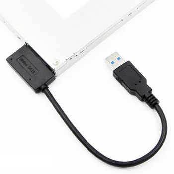 USB3.0 до SATA7 + 6Pin Кабел Easy Drive Оптично устройство за преносим компютър с Кабел адаптер SATA Оптично устройство към USB кабела.