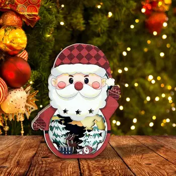 Плот Коледна Украса На Дърво Дядо Коледа Тенис На Декор Весела Коледа Дървени Блокове Коледен Декор За Вашия Десктоп Декор