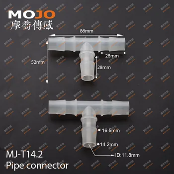 2020 безплатна доставка! MJ-T14.2 (100 броя) фитинги за тръби ЧАЙ трипътен Равен диаметър дължина 14,2 мм Съединител за тръба