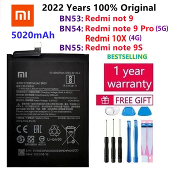 Оригинален 5020 ма BN53 BN54 BN55 Сменяеми батерии За Xiaomi Redmi note 9 Pro 9S Bateria 