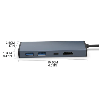 Q1JF Лесна докинг станция USB C 4 в 1 C USB Хъб Многопортовый адаптер с USB3.0