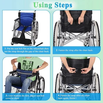 Регулируем колан за закрепване на задната седалка на Инвалидна количка с предпазен Колан Отпред въздушна възглавница За възрастните Хора Скоби За грижа За Пациентите