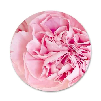 Аксесоари сондата брошки икона икона на розово Цвете божур за подарък Декорация на раницата облекла