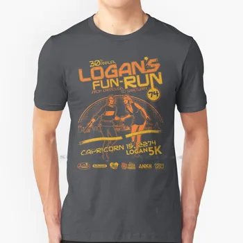 Тениска Logan's Fun-Run Памучен 6XL Logans Sci Fi Ретро 70s 60s Future Movie Fun Run 5k 10k