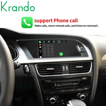 Krando Безжична Apple CarPlay Android Авто Интерфейс Кутия За Audi A4 A4L A5 S4 B8 B9 2009-2020 MMI 2 G 3G RMC MIB БТ Siri Управление