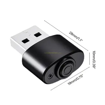 USB-мишка Jiggler Малка Незабелязан Движитель на мишката, бутон за включване / изключване, мулти-писта и с функция за запаметяване 63HD